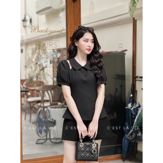 Áo cổ sen cut out vai C'est la vie