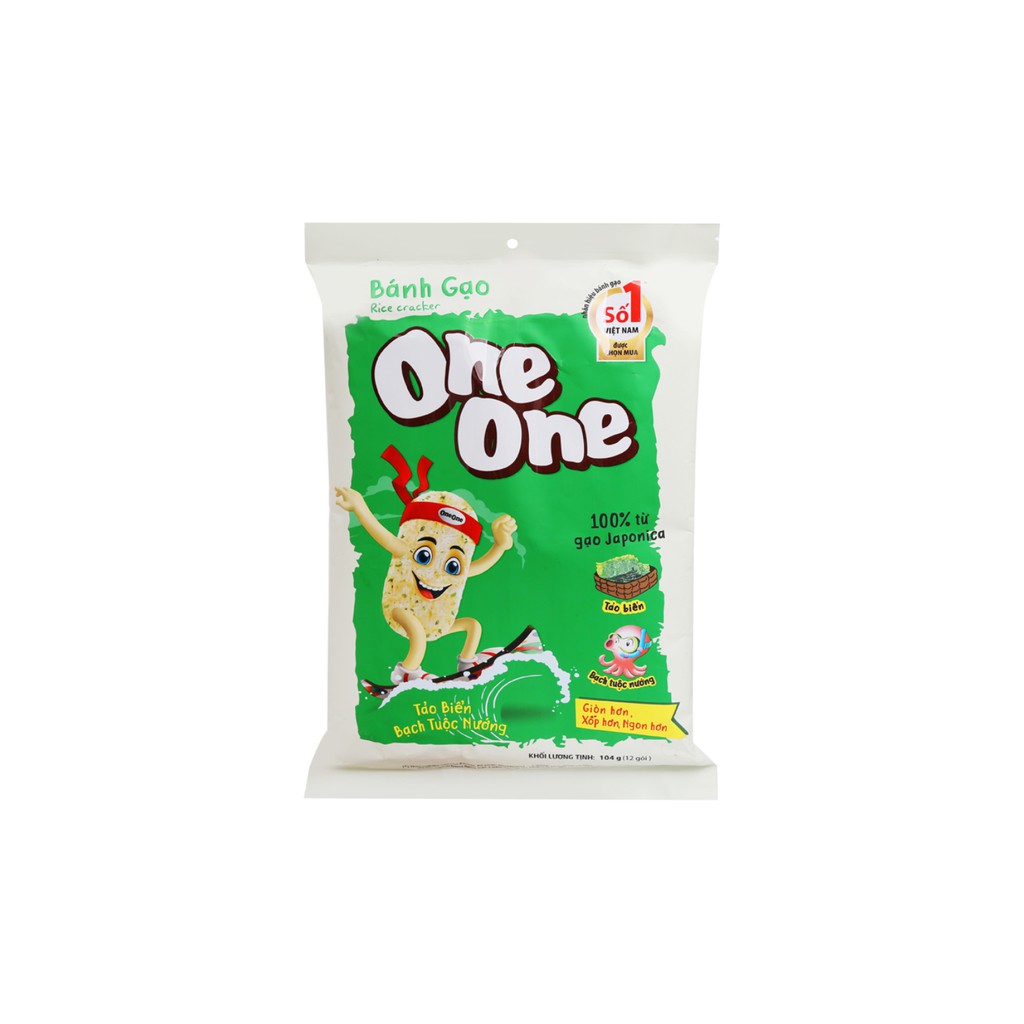 Bánh gạo One One mix vị (vị ngọt dịu + phô mai bắp + tôm nướng + bò nướng + tảo biển)