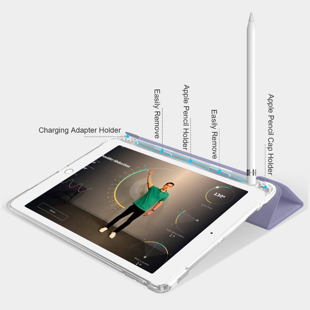 Bao Da Trong Suốt Có Khe Cắm Bút Cho iPad Air 4 10.9 Pro 11 2020 8gen 7Gen 10.2 2019 air1 air2 6th 5th 9.7 air3 Pro 10.5 2017 mini5 mini4