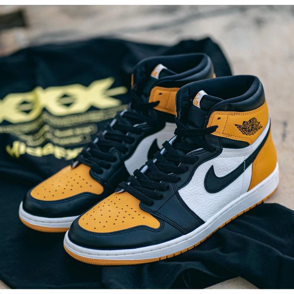Giày Jordan 1 High OG 🔴CHÍNH HÃNG🔴 Nike Air Jordan 1 Retro High OG Taxi Yellow Toe  - Simple Sneaker