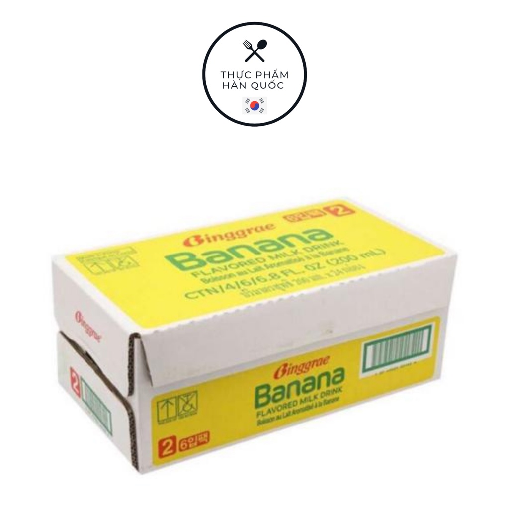 1 thùng sữa hương chuối Binggare Hàn Quốc 24 hộp