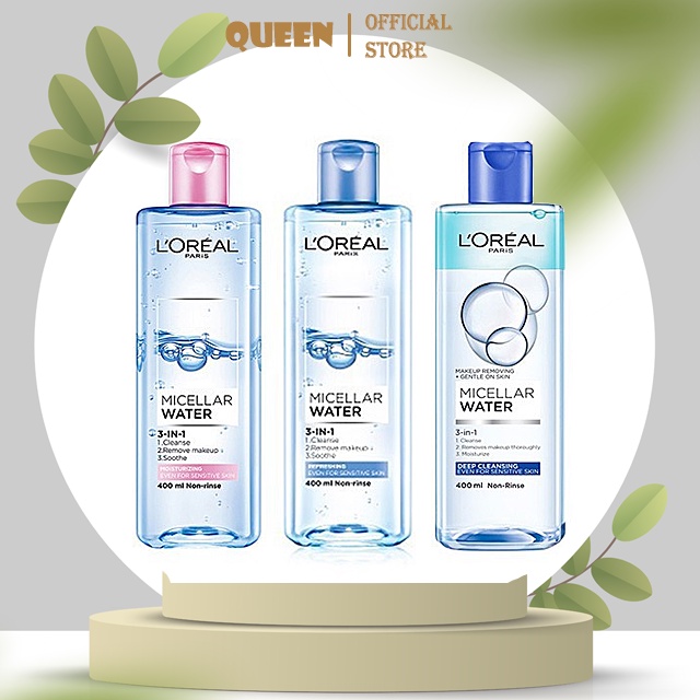 L'Oreal Nước Tẩy Trang Cho Mọi Loại Da Paris 3-in-1 Micellar Water 400ml