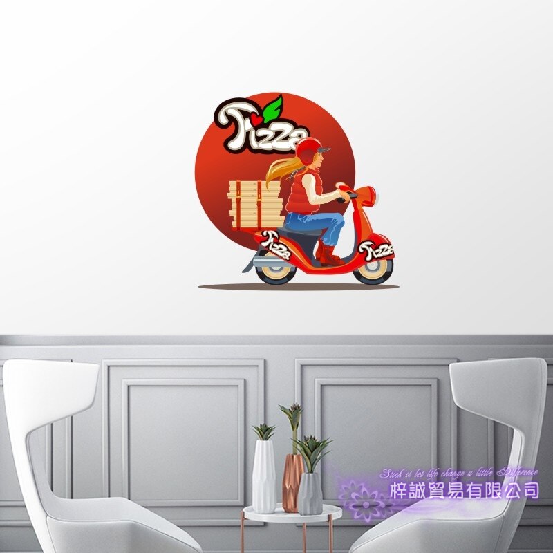 Express Pizza Miếng Dán Nhà Hàng Decal Poster Vinyl Nghệ Thuật Dán Tường Đề Can Trang Trí Bức Tranh 