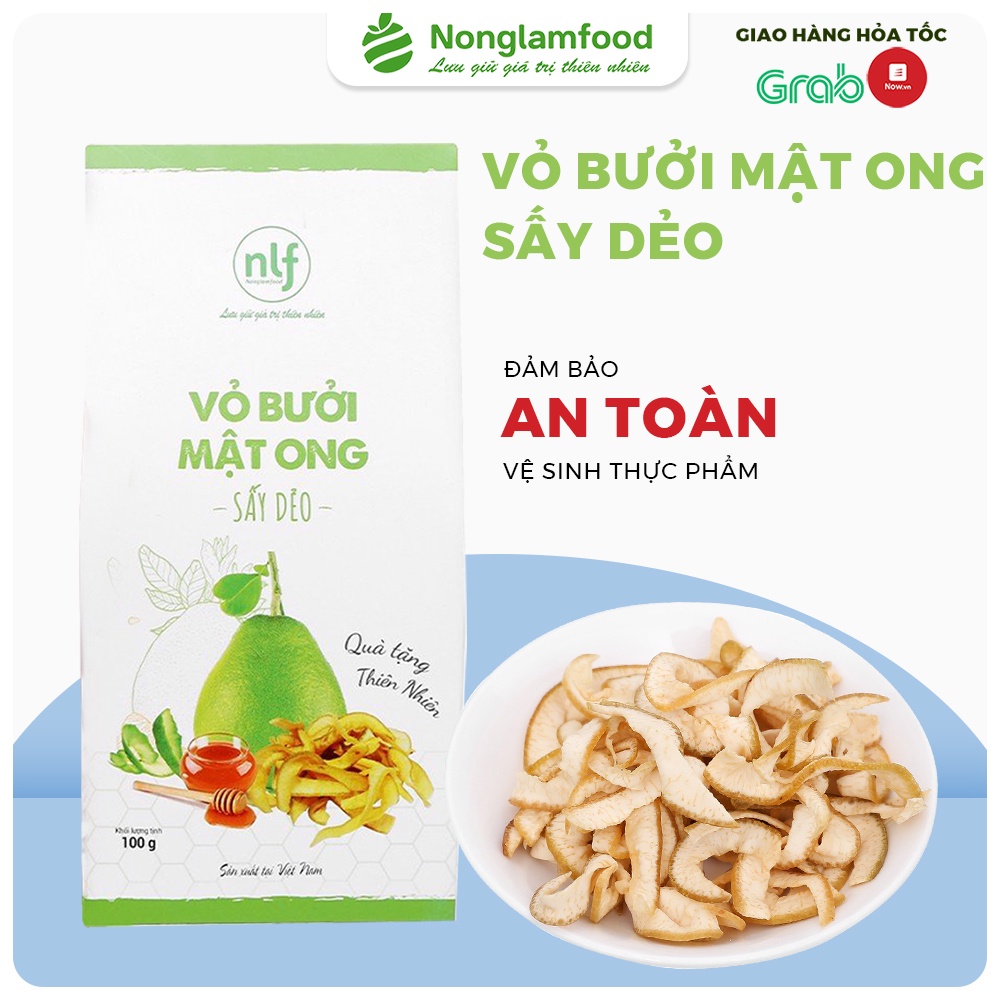 Vỏ bưởi mật ong sấy dẻo 100g Nông Lâm Food trái cây sấy snack healthy hỗ trợ giảm cân,ăn kiêng bổ sung ding dưỡng