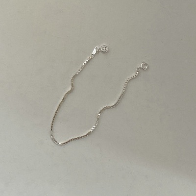 Vòng tay nữ lắc tay nữ bạc s925 dây hộp trơn mix mặt cười Cá jewelry LTB136