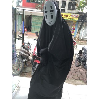 set bộ  hóa trang  áo choàng đen  + mặt nạ vô diện mã IVF85 O-8845
