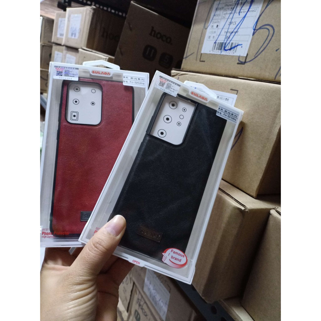 ỐP LƯNG SULADA DA SAMSUNG S21, S21 PLUS, S21 ULTRA CHÍNH HÃNG