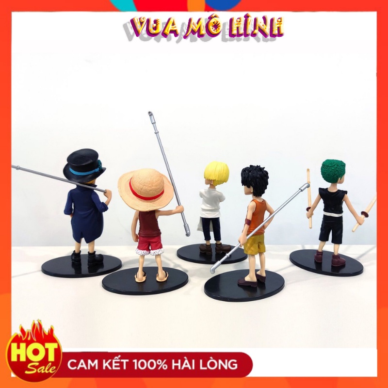 Mô hình One Piece- Figure 5 anh em Luffy, ACE, Sabo, Sanji, ACE thời thơ ấu chiều cao 13-14cm cực đẹp ( có bản lẻ)