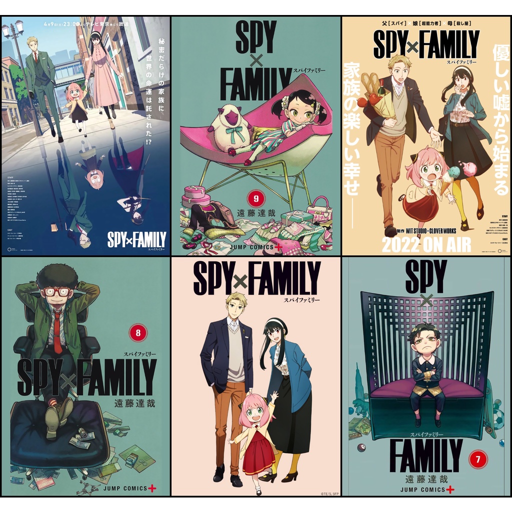 Bộ 6 Poster anime Spy X Family - Gia Đình Điệp Viên  - A3,A4,A5