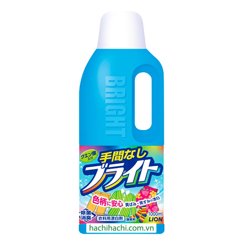 Nước tẩy trắng sáng quần áo Lion 1l dùng được cho vải màu - Hachi Hachi Japan Shop