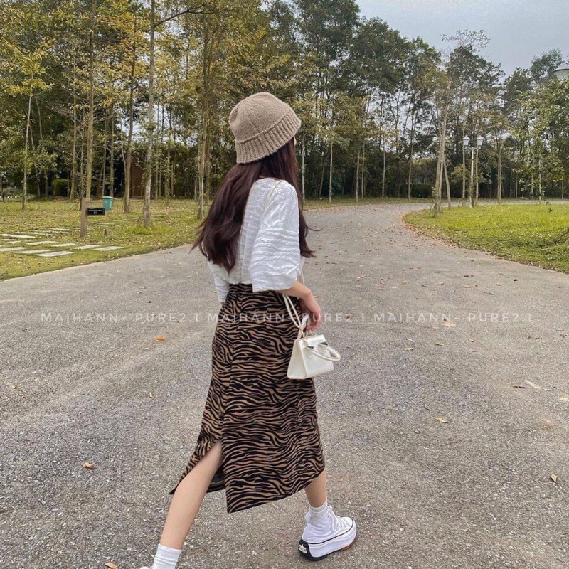 chân váy ngựa vằn