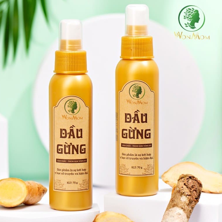 [CHÍNH HÃNG WONMOM] DẦU GỪNG MASSAGE TAN MỠ BỤNG SAU SINH WONMOM 70G – DẦU GỪNG