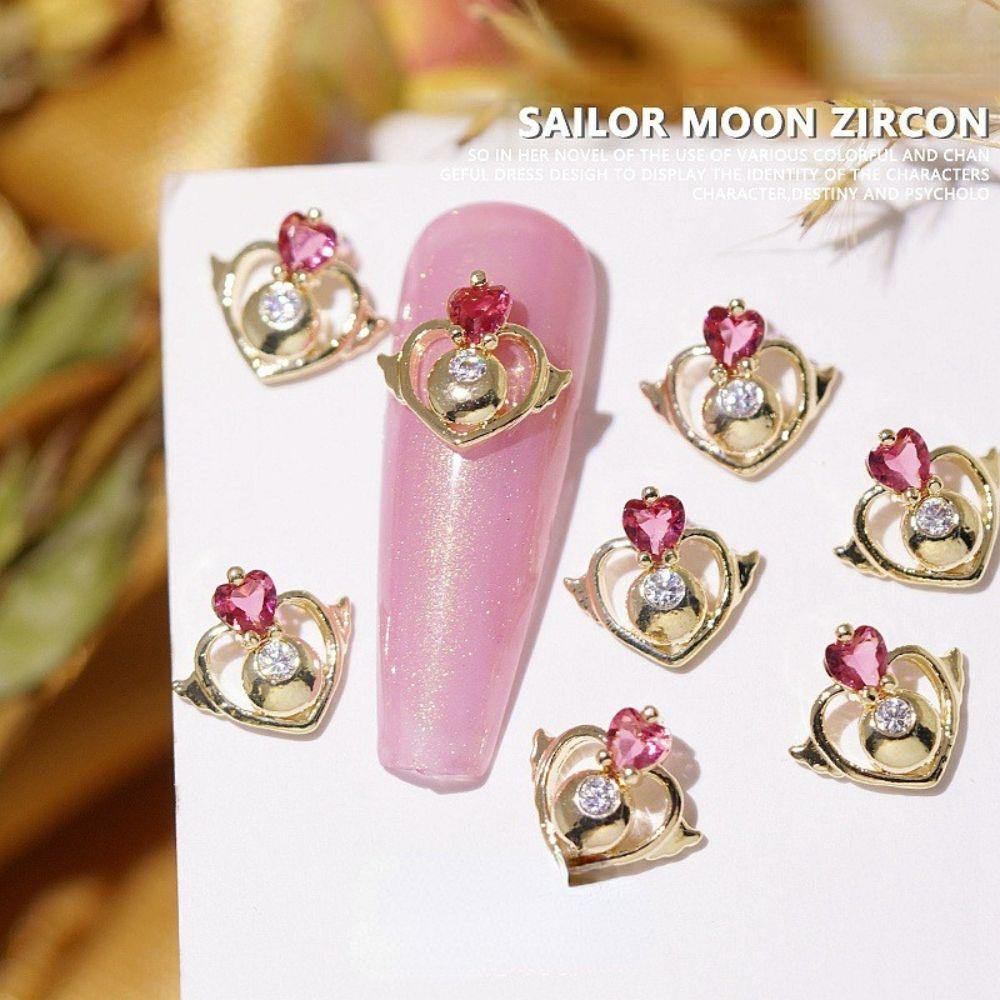 Vật Liệu Trang Trí Móng Tay Hình Thủy Thủ Mặt Trăng Bằng Kim Loại DIY
