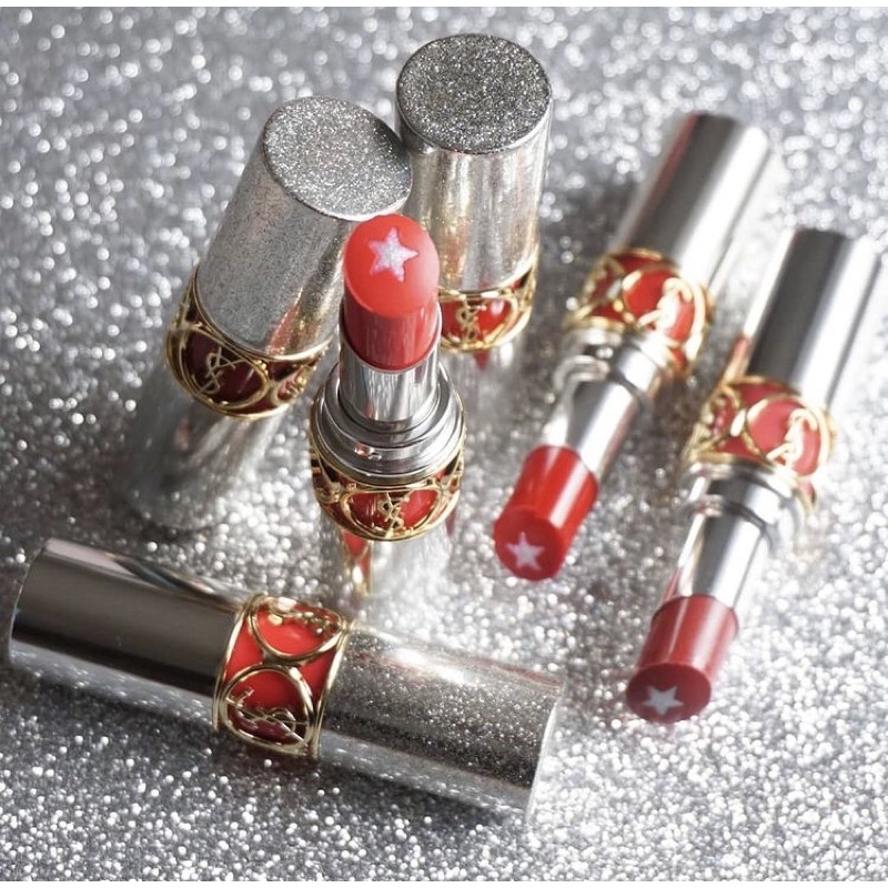 YVES SAINT LAURENT - Son thỏi bóng Rouge Volupte Rock'n Shine 3.5g (Rock'n Red)