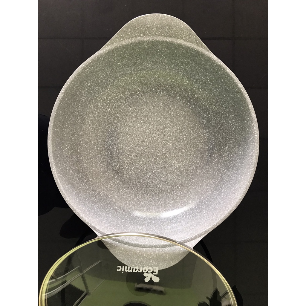 Nồi lẩu 28CM Ecoramic Chảo Sâu 28cm 2 Quai Cầm Không Kén Bếp