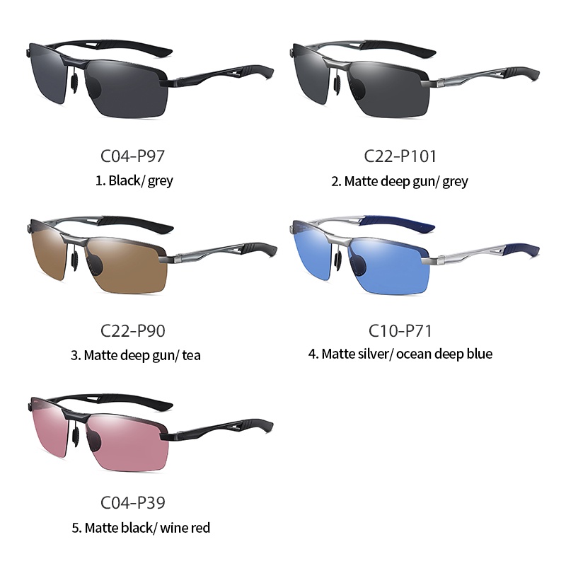 ZELIN Kính râm   phân cực gọng nhôm thời trang cho nam 3391