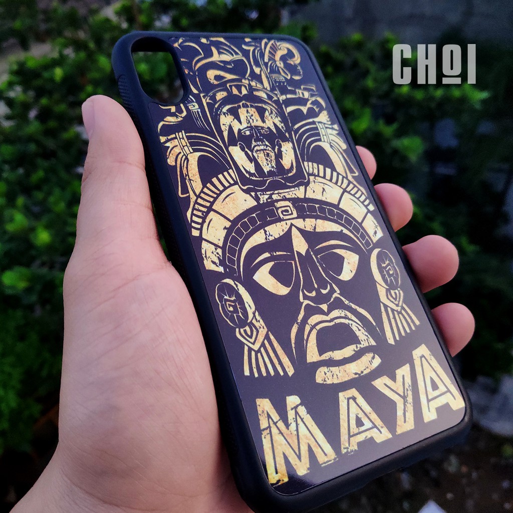 Ốp lưng iphone họa tiết Maya độc đáo cá tính viền silicon mềm