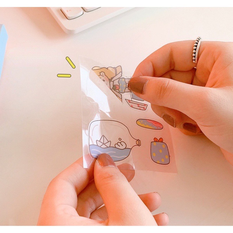 Sticker 2d/ sticker dán mini ngộ nghĩnh cho bé