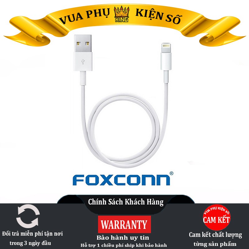 Cáp sạc Lightning iPhone iPad Airpods FOXCONN 5V-1A ✓ Sạc nhanh ✓ Cáp iPhone ✓ cho 6 6S 7 8 Plus X XS XS MAX 11 PRO MAX