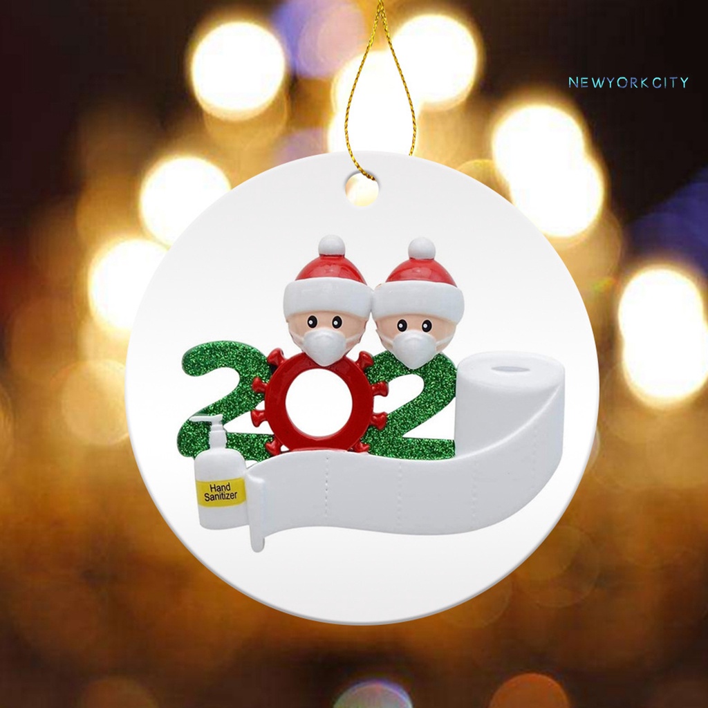 Phụ Kiện Treo Trang Trí Giáng Sinh Hình Ông Già Noel Và Số Bằng Gỗ