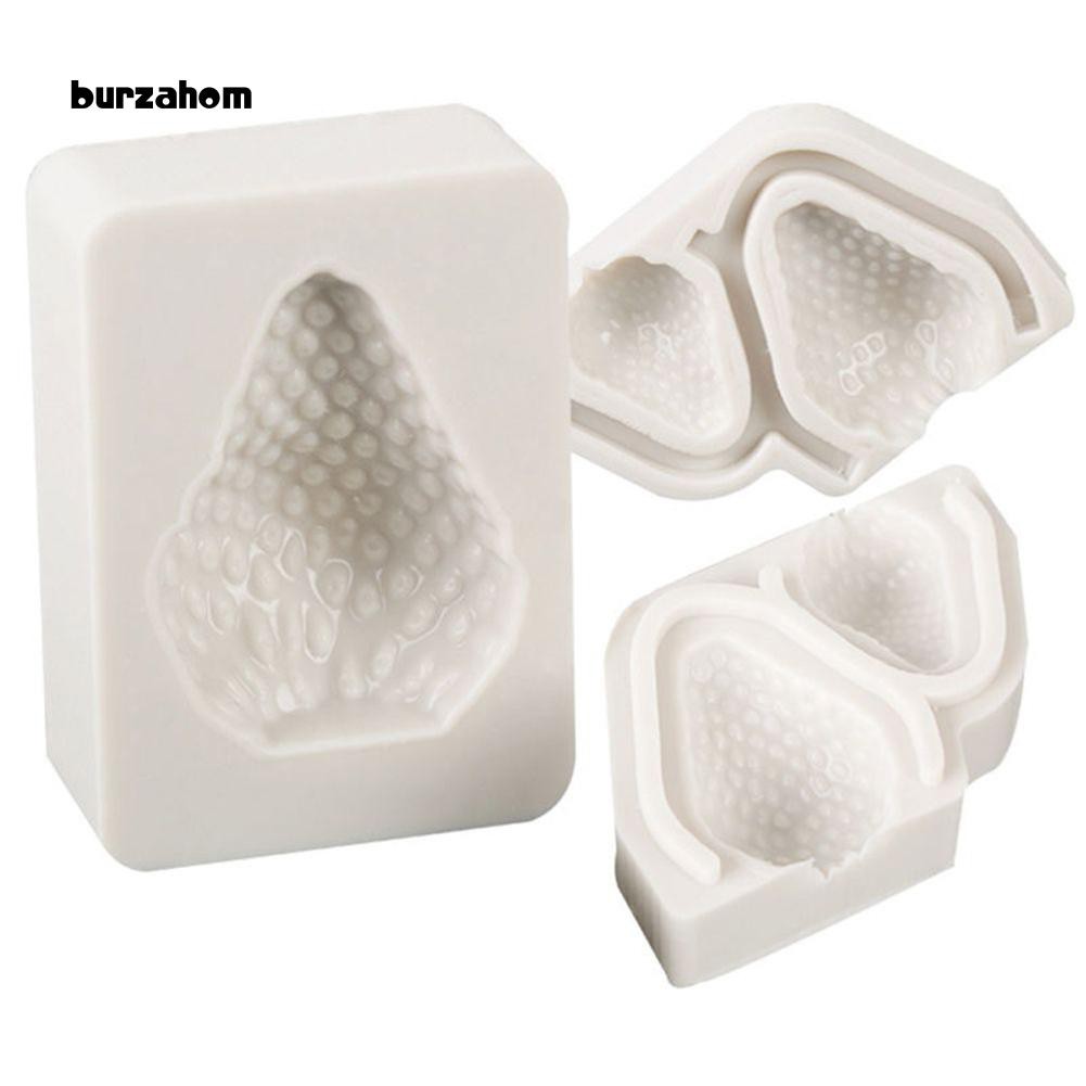 Set 3 khuôn silicon làm bánh hình dâu tây