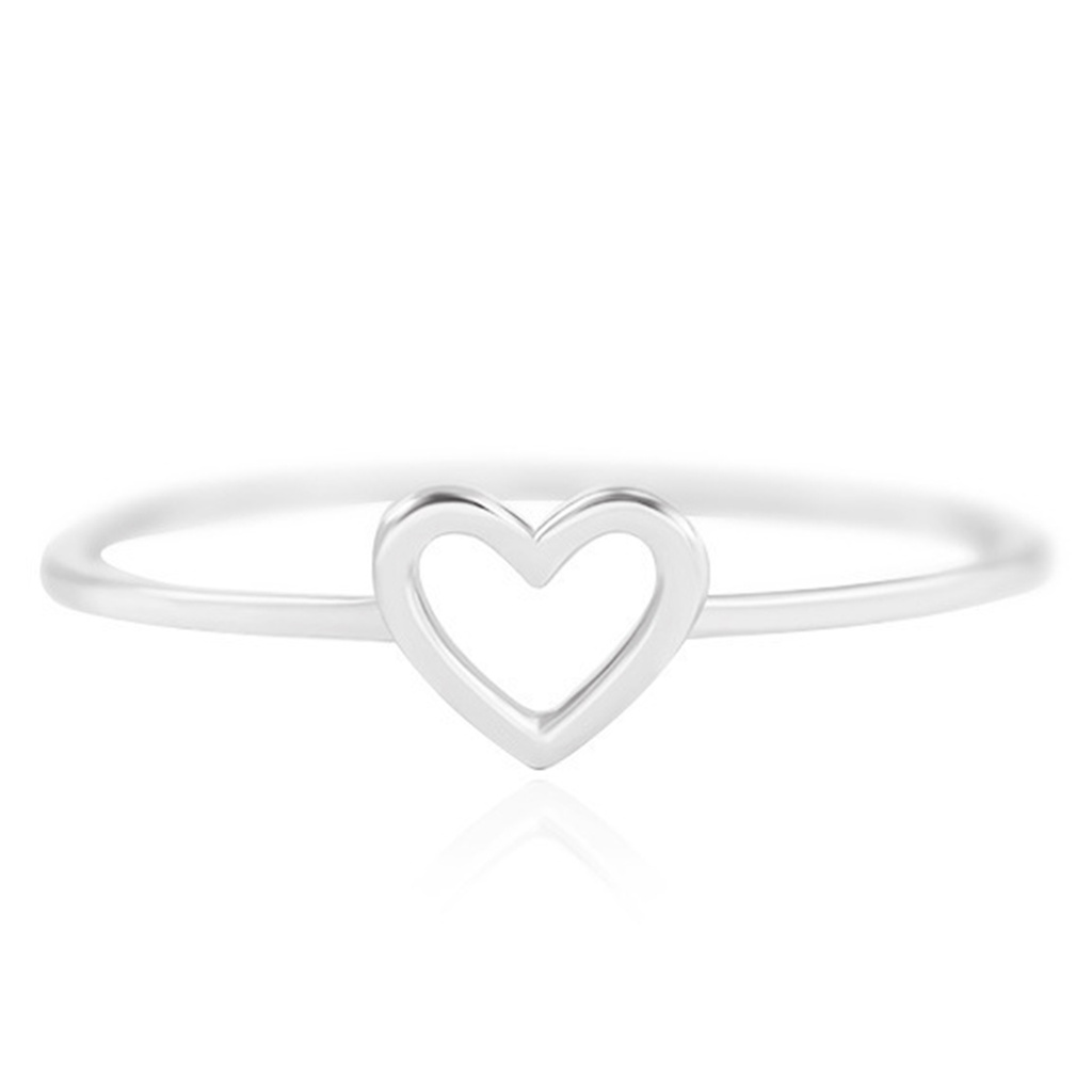 Nhẫn Hình Trái Tim Rỗng Thời Trang Cho Phụ Nữ