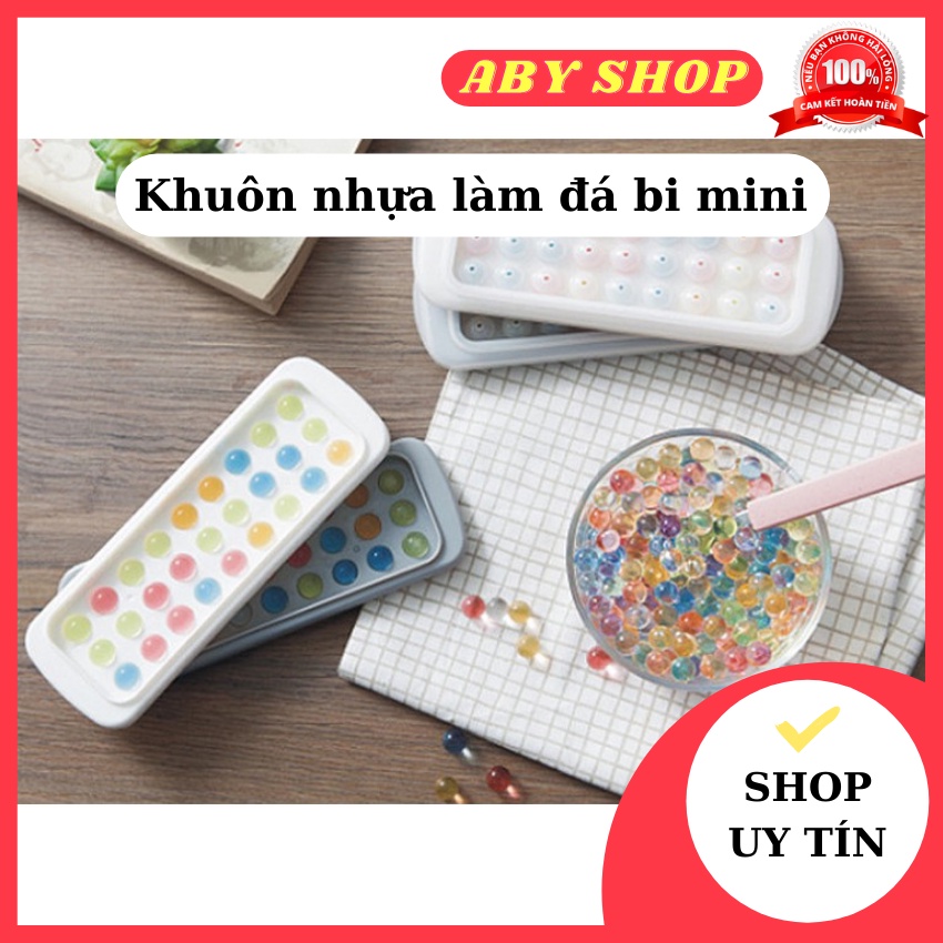 Khuôn nhựa làm đá bi mini ⚡ CAO CẤP ⚡ khuôn nhựa làm đá kích thước nhỏ gọn, dễ bảo quản trong tủ lạnh