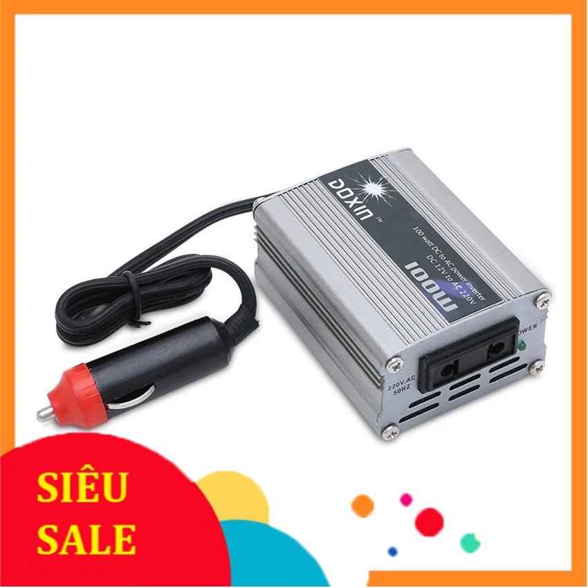 Bộ chuyển đổi nguồn điện từ 12V sang 220V-100W trên ô tô