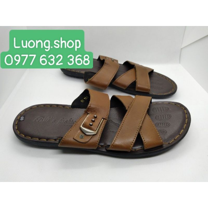 Dép da nam quai chéo bền đẹp