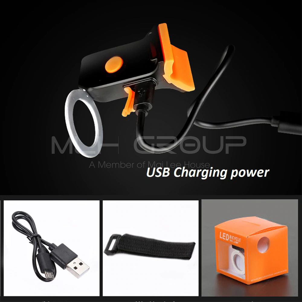 Đèn LED Hậu Gắn Phía Sau Xe Đạp Tròn Chống Nước Sạc USB Với 5 Chế Độ Cảnh Báo An Toàn Đạp Xe Ban Đêm MLH