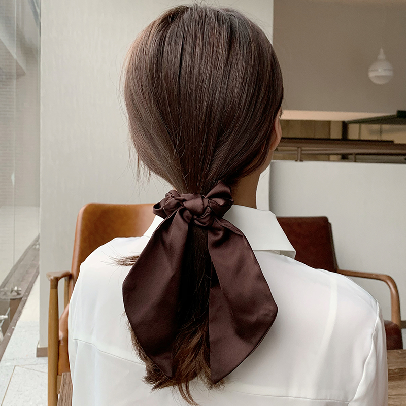 Dây buộc tóc ruy băng satin kiểu dáng đơn giản d2091724