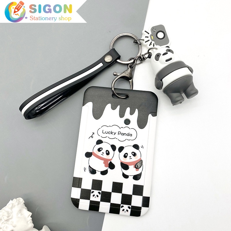 Ví Đựng Thẻ ID / Thẻ ID / Xe Buýt Hình Gấu Trúc Hoạt Hình Chống Mòn / Trầy Xước