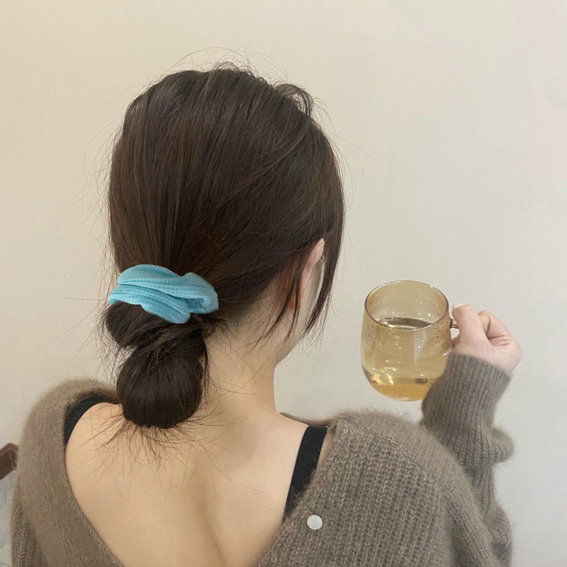 Dây Buộc Tóc Scrunchies Màu Sắc Trơn Thời Trang Xinh Xắn Cho Nữ