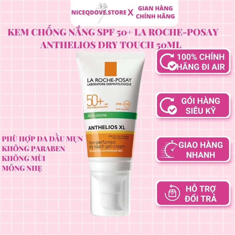 Kem Chống Nắng La Roche Posay Anthelios Anti-Shine Cho Da Dầu vạch xanh - Bản Pháp nhập khẩu Ba Lan