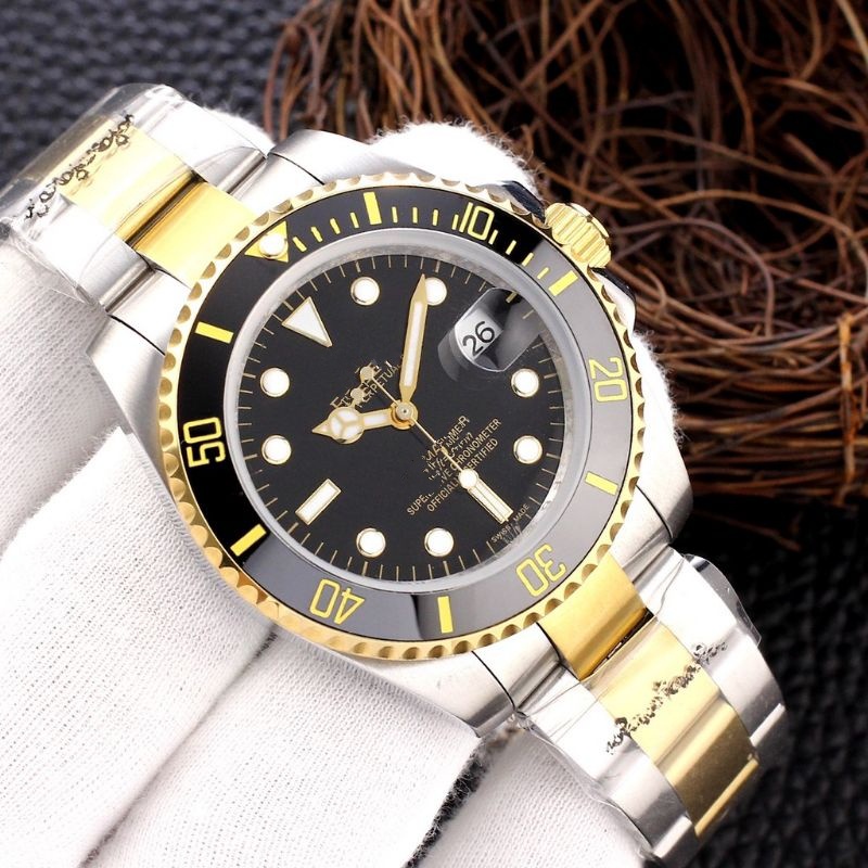 Đồng Hồ Nam Automatic Tọa Độ Submariner , Size 41mm , Dây Thép , Viền Màu