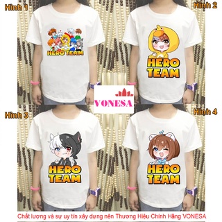 BST Áo Hero Team Đầy Đủ Nhân Vật Đẹp | Áo Thun Mini World Toàn Thành Viên Hero Team MC22HOT