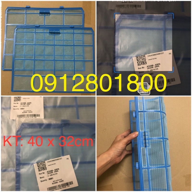 Bộ 2 tấm lưới lọc bụi điều hòa Panasonic 18000 - 24000 BTU chính hãng