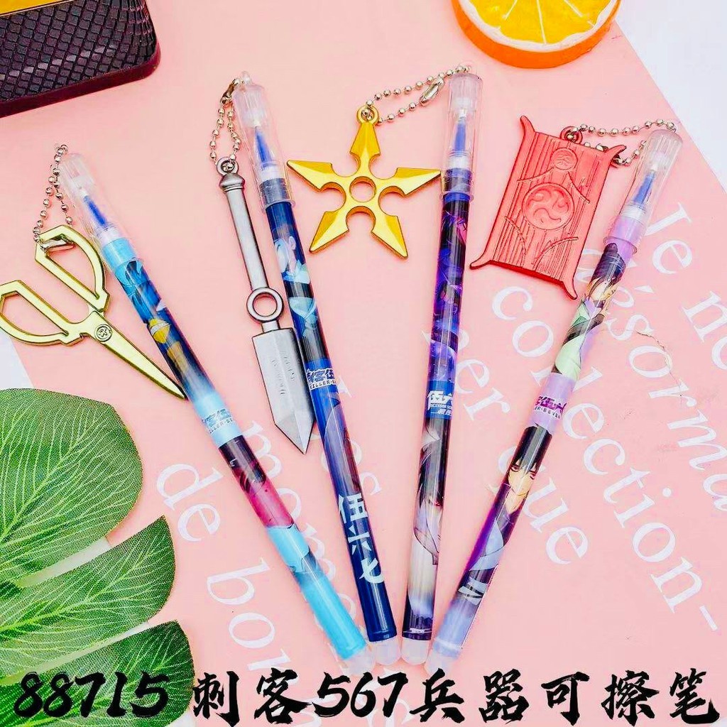 Hộp / 12 cây bút nước cute có hình treo tòn ten viết xoá được