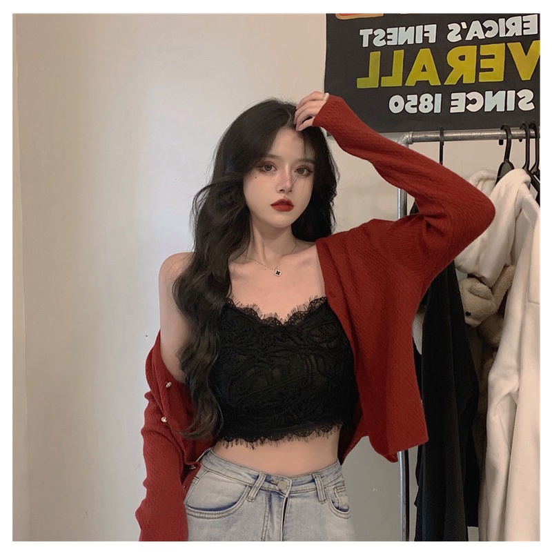 Áo Bra Ren Nữ Crotop Siêu Hot Chun Lưng