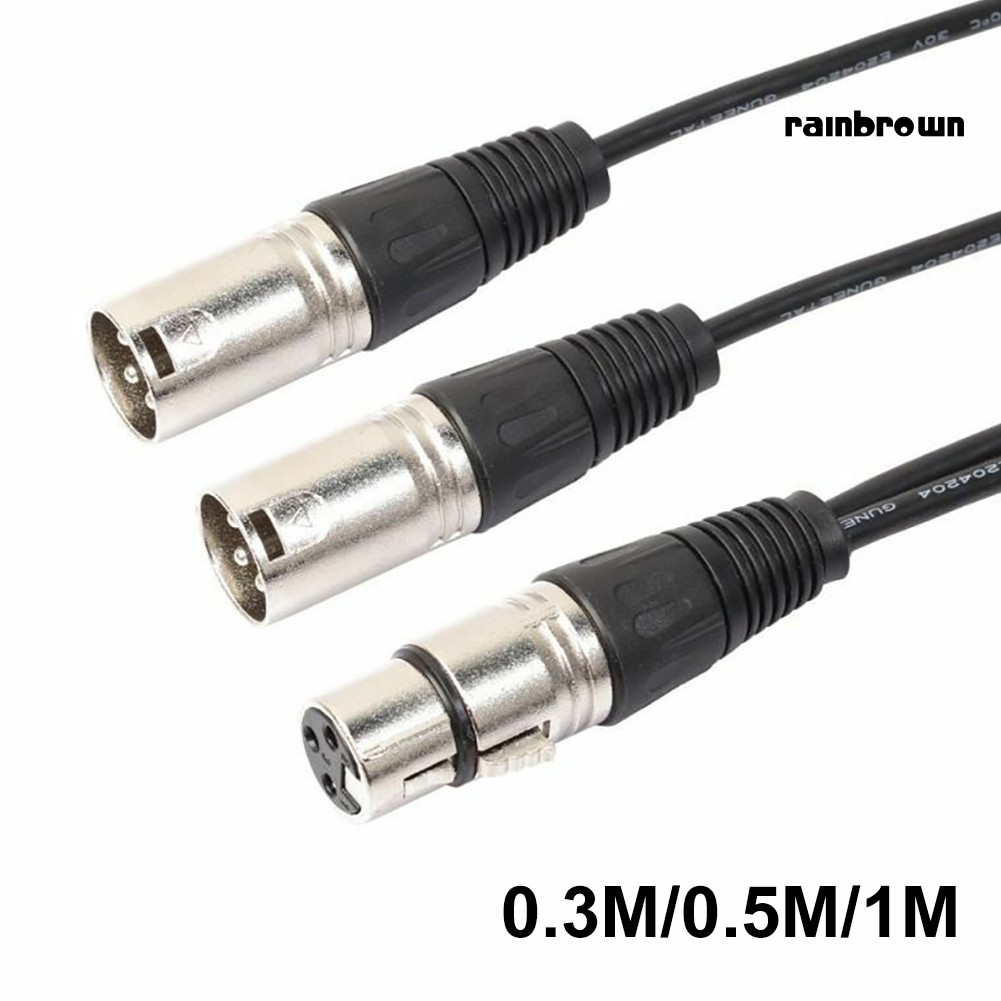 Dây Cáp Chữ Y 0.3 / 0.5 / 1m 3pin Xlr Female 2xlr Male