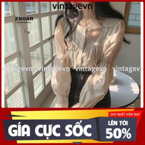 {vintagevn} áo babydoll tay bèo tiểu thư , sơ mi nữ cổ bèo tay FREESHIP 50K A010 😍