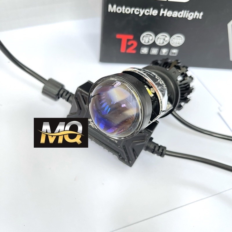Đèn Pha LED Bi Cầu Mini H4 T2 Lắp Ô tô Xe máy siêu sáng