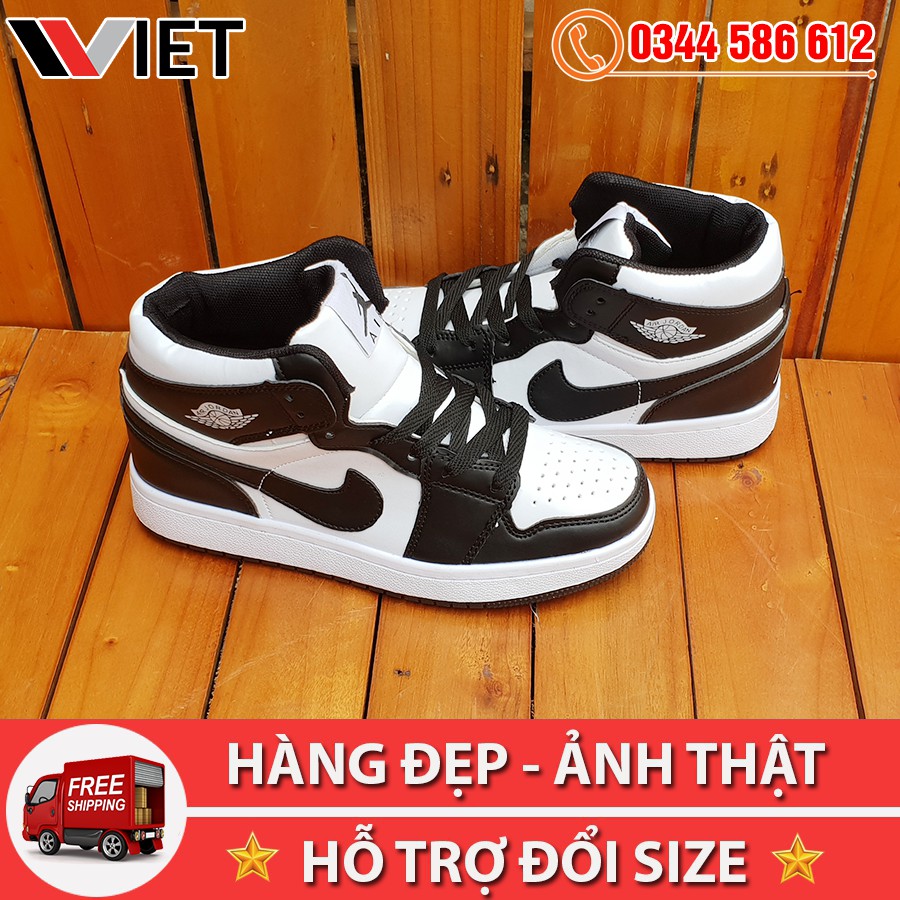 Giày Thể Thao Air Jordan 1 Đen Trắng Cao Cấp | BigBuy360 - bigbuy360.vn