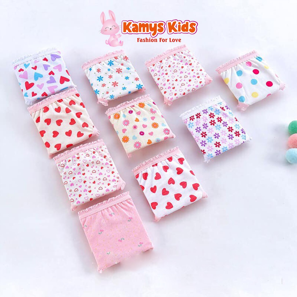 Quần chíp cotton trẻ em KAMYS KIDS xinh xắn dành cho bé gái từ 2-12 tuổi