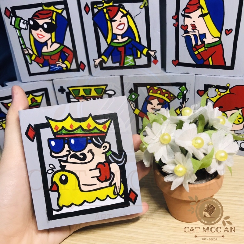 [ART & DECOR] BỘ TRANH GỖ ROYAL FLUSH MINI