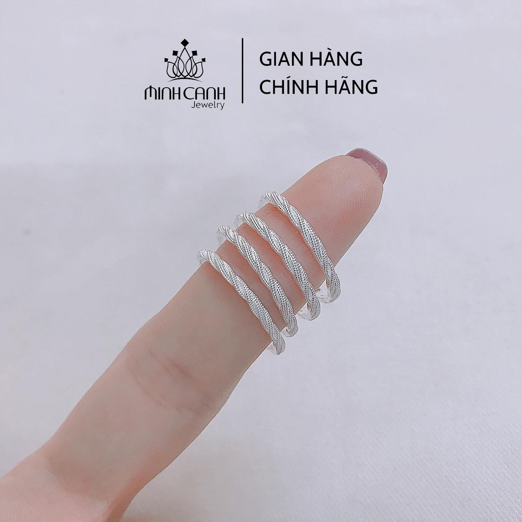 Nhẫn Bạc Nữ Vặn Thừng - Minh Canh Jewelry