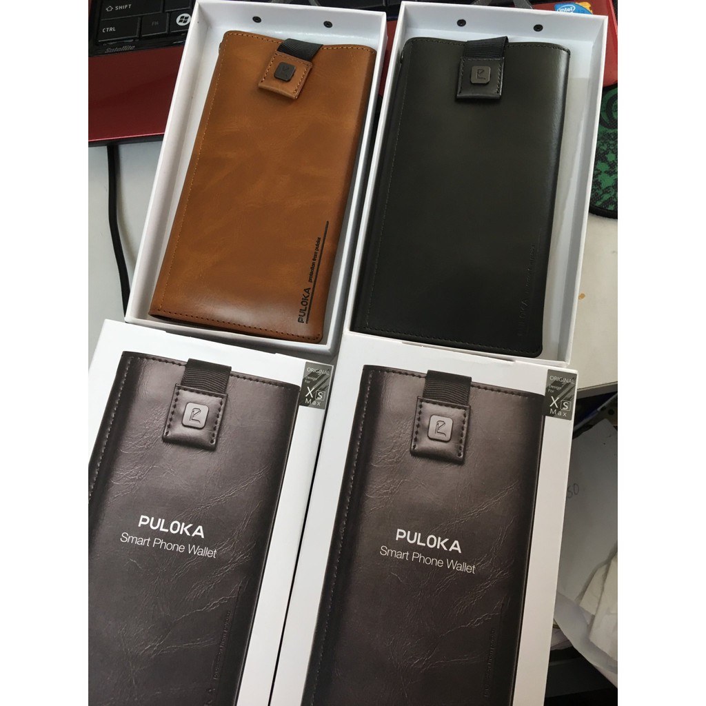 Bao da dạng ví rút hiệu Puloka iphone 6-7-8-X/IPhone XS Max và màn hình 5.5 inch