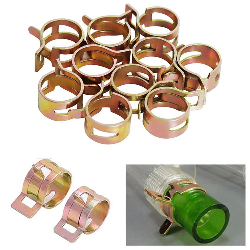 zone1 60 Pcs Stainless Steel Assortment Set Hose Clamps Fuel Hose Line Water Pipe Clamp Hoops Air Tube Fasterner Spring