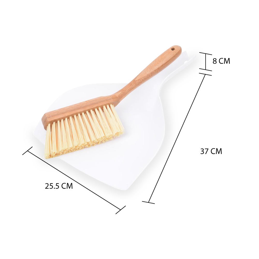 HomeBase ACCO Chổi quét nhà đầu ngắn bằng gỗ tre C8xN37xR25.5cm