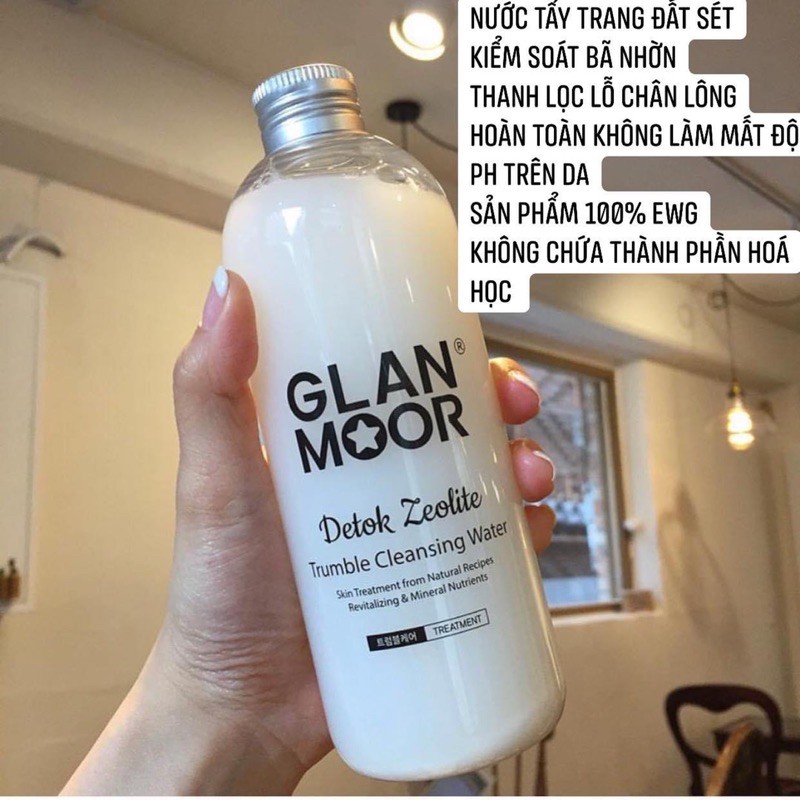 TẨY TRANG BÙN KHOÁNG GLAN MOOR DETOX ZEOLITE TRUMBLE CLEASING WATER 300ML